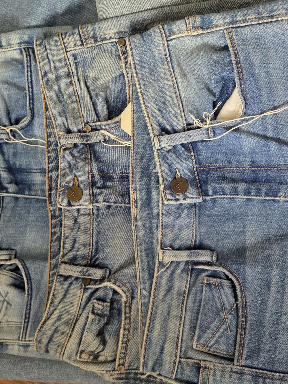 Lot of 9 Unpublished Sample Jeans Women's Denim Factory Samples Size Unknown